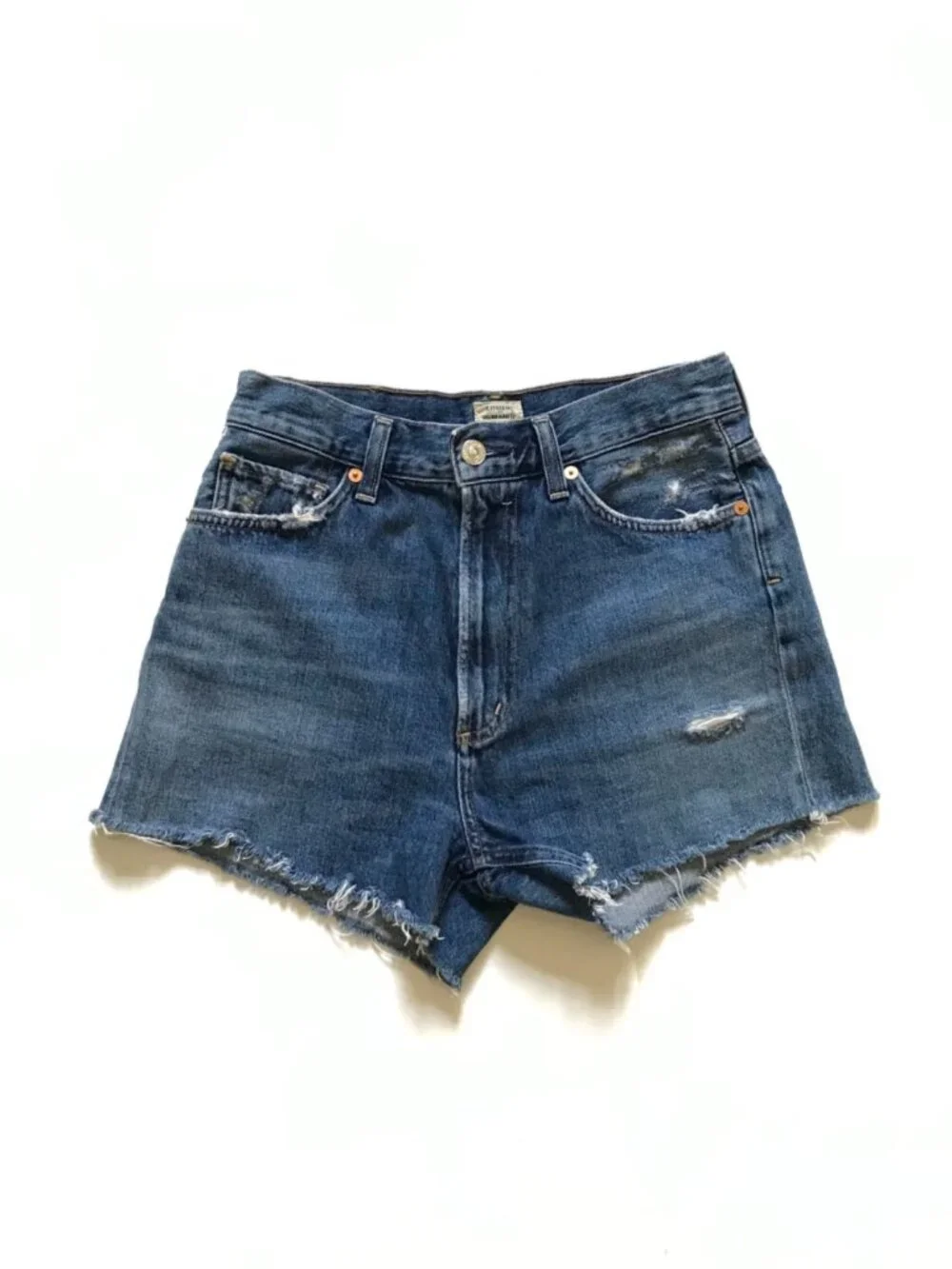 Citizens of Humanity Kristen Cut Off Denim Jean Shorts Womens 25 Blue Vintage